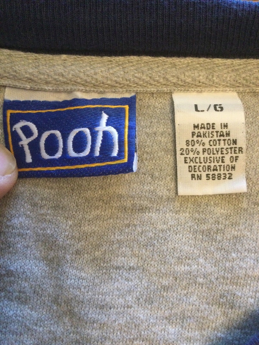 N 様 Tigger - Gray Sweatshirt - Blue Trim - L - Pooh | eBay
