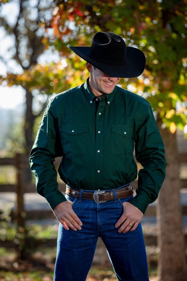 Wyoming Traders Men's Snap Up Oxford Western Shirt – Big & Tall Sizes, 7 Colors