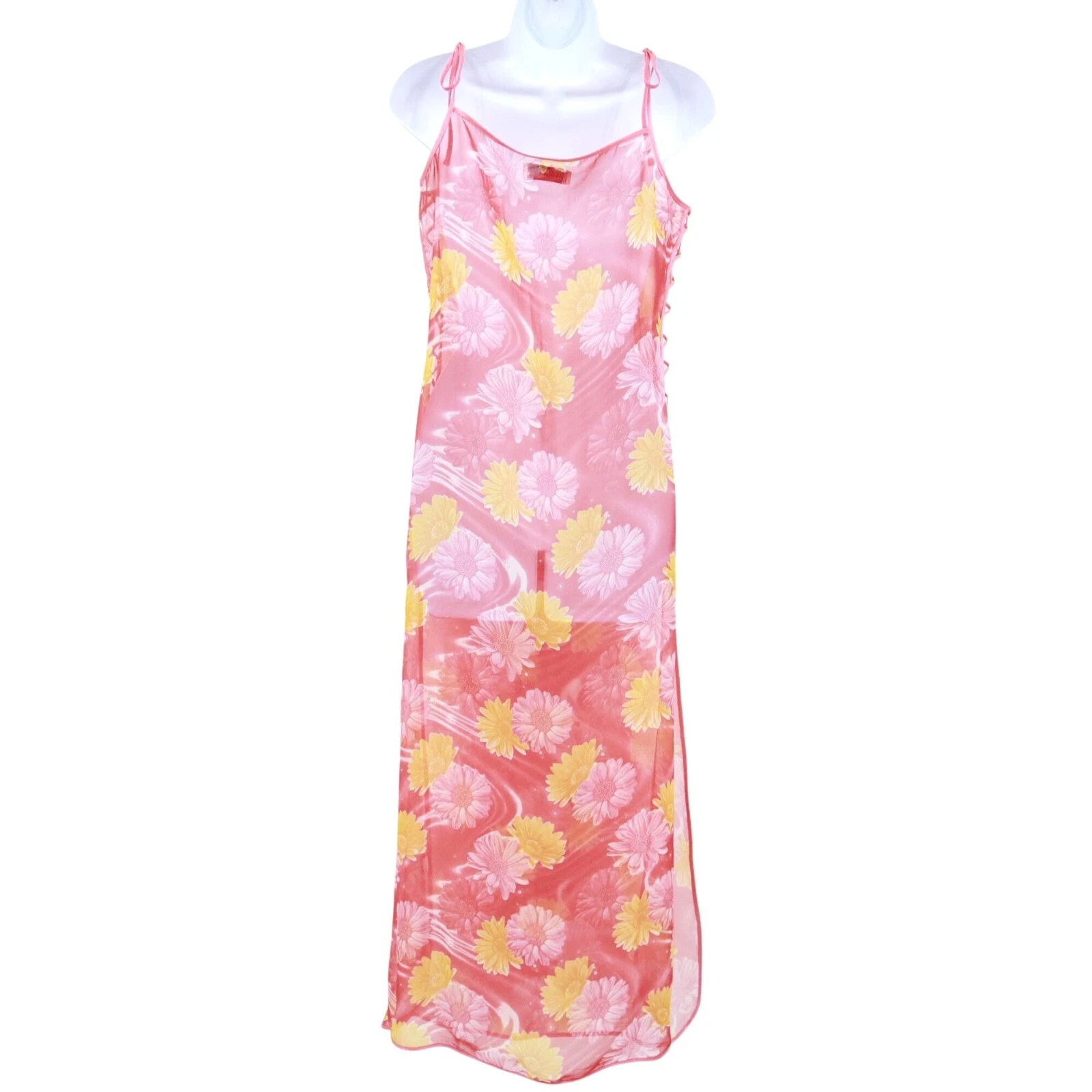 UNDERCOVER M.S.M Body Secret abito trasparente donna M rosa Y2K Bloomcore hippie retrò bambinaia