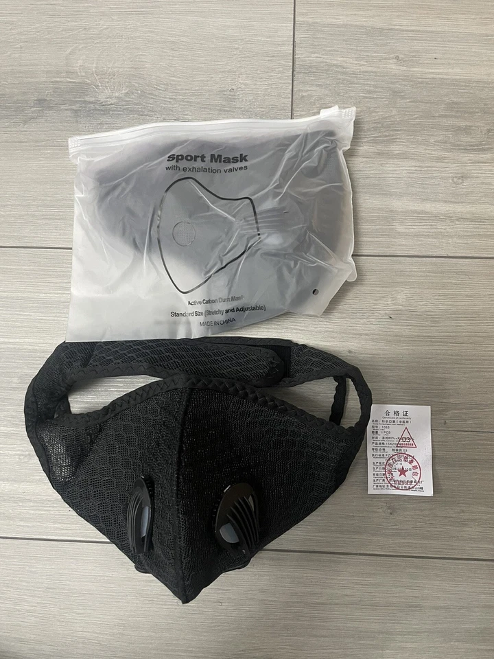 Reusable Washable Anti Pollution Face Mask PM2.5 One/Two Air Vent With Filter UK - Image 2 of 4