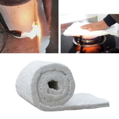 HOUSEHOLD-ONLINE 25/50mm Ceramic Fiber Blanket High Temperature Thermal Insulation Fireproof Mat