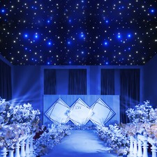 LED Star Stage Backdrop Star Curtain DMX512 Background Starry Sky W/ Controller