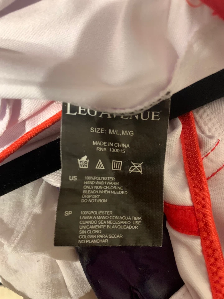 Leg Avenue Naughty Nurse Costume Adult Size M/L Halter Dress Only White & Rec - Изображение 3 из 3