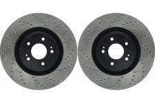 Front PAIR Stoptech Disc Brake Rotor for 2008-2015 Mitsubishi Lancer (45687)