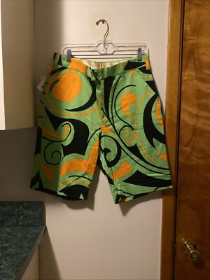 Loudmouth Mens Golf Shorts Size 32 Angry Birdies Colorful Green New See Note