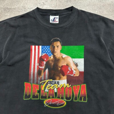 VTG 90s OSCAR DE LA HOYA BOXING T-SHIRT SIZE 3XL 4XL Baggy LOGO
