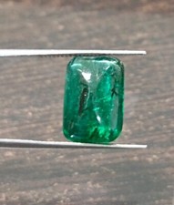 5.23ct Natural Emerald, Zambian Origin Sugarloaf cut Natural Loose Gemstone