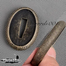 Small Snake Tsuba Hand Guard For Japanese Samurai Katana DIY Sword Maintenance