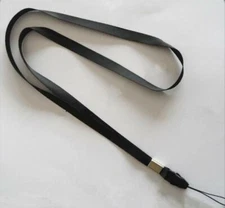 5 BLACK NECK Lanyards STRAP ~ Detachable End w/ Loop ~ Lightweight and Sturdy