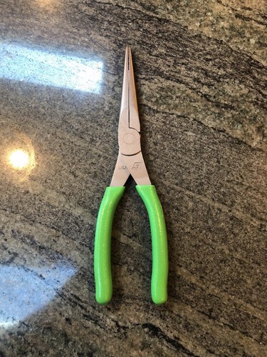 Snap-On 97acf 9" green talon grip needle nose pliers - Picture 5 of 6