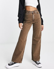 Dr Denim Echo Washed Chocolate Jeans in Brown W32 L32