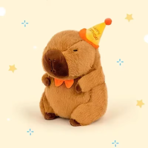 π 23cm Happy Birthday Capybara Plush Toy β Cute Cartoon Stuffed Animal Doll - Picture 2 of 4