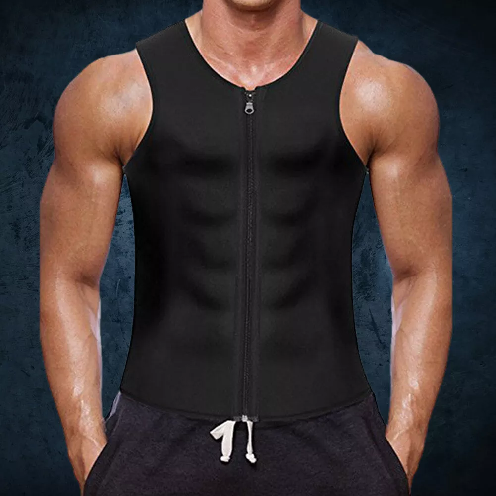 h* Neoprene Sweat Vest Elastic Men Sauna Fitness Vest for Daily Wear (XXXXL  Blue | eBay