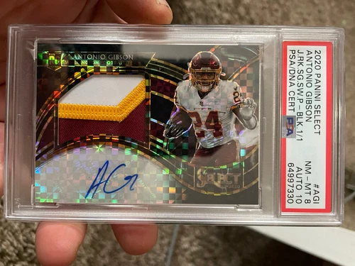 2020 Select Antonio Gibson Black Rookie Patch Auto #1/1 Washington