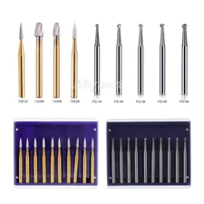 AZDENT Dental FG Tungsten Carbide Burs Round for High Speed Handpiece 10pcs/pack