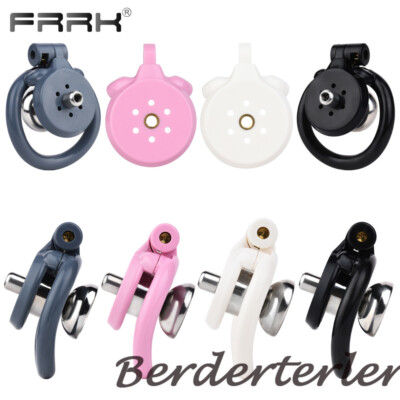 Screw Hole Flat Chastity Cage with Metal Tube Rings Locks Chastity Devices