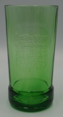 Justerini & Brooks Whisky Longdrinkglas Glas Klar Grün Bar Kneipe Gastro NEU 