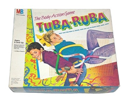 Vintage TUBA RUBA Body Action Game 1987 Milton Bradley 2 Marbles No Instructions