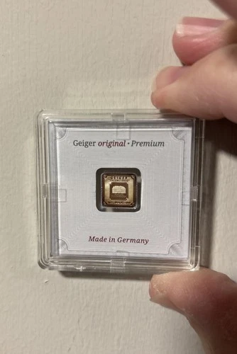 Geiger Edelmetalle Original ~ 1 Gram Silver Square ~ In Assay TEP Great Tone!