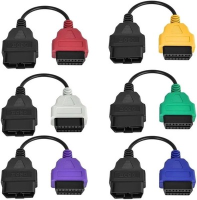 OBD2 Adapter 6PCS for Multiecuscan Adapter Cable 6 Colors Adapter Cable OBD2 Dia