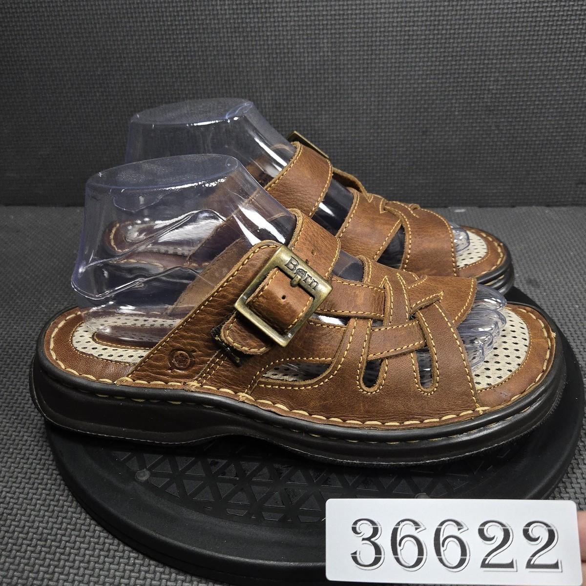 Born Sandals Sz 9 M Brown Leather Fisherman Closed Toe Weave Shoes Comfort Amazon.com | BORN Men main image 3