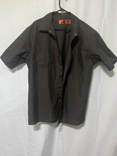 Red Kap Men's Short Sleeve Industrial Work Shirt - 3XL, Chocolate Brown