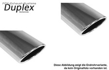  Edelstahl Duplex Racinganlage Opel Astra H + GTC Benzin je 115x85mm