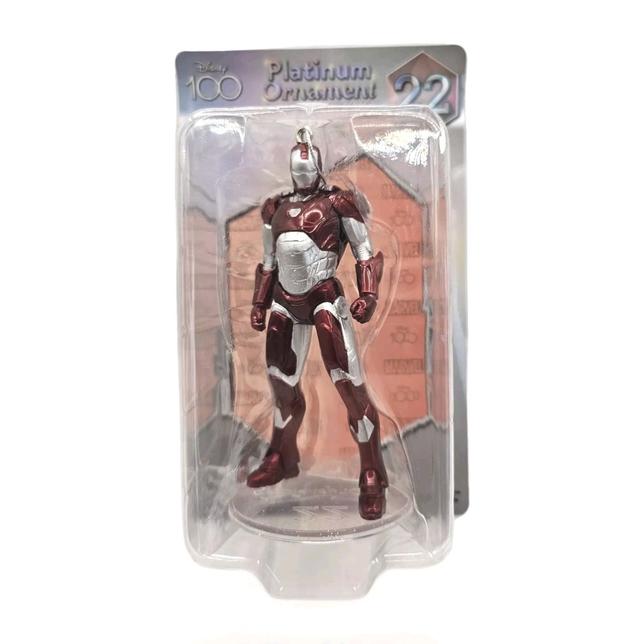 Ornement Noël Iron Man Disney 100 Ans en Métal pour Décoration de Sapin Avengers