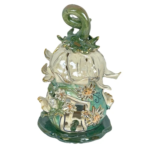 Blue Sky Clayworks Candle Tea Light Flower Fairy House Heather Goldminc READ