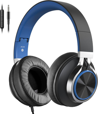 AC01 Over-Ear Headphones Wired, Passive Noise Isolating Corded Stereo Headsets w