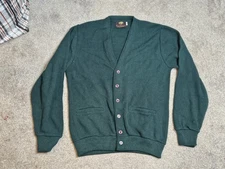 Small Vintage Richman Brothers Cardigan Sweater Men's Green Orlon Acrylic