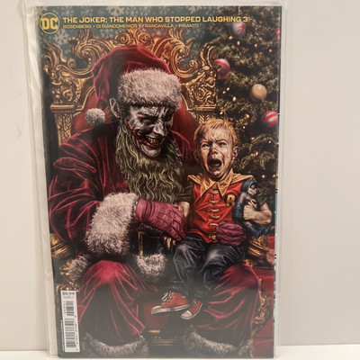 Joker The Man Who Stopped Laughing #3 Cover B Lee Bermejo Santa Variant Robin