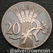 Czechoslovakia 🇨🇿 20 Haleru 1949. KM#20. 20 Heller Cents coin. Lion. Shield.