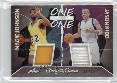 2025 Leaf Glory of the Game Holo Silver 35/35 Magic Johnson Jason Kidd HOF 0u66