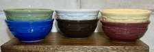 Set of 6 Longaberger Pottery Woven Traditions 5.75" All Purpose Bowls EUC