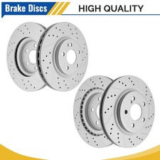 Front & Rear Drilled Brake Rotors For Mercedes-Benz CLA250 2014 2015 2016- 2019