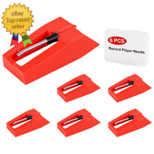 6 Pack Record Player Needle Replacement, Upgraded Vinyl Record Needle Compatible