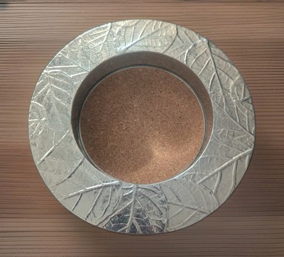 MICHAEL ARAM 6.5'' FOREST LEAF Wine BOTTLE COASTER Retail $90