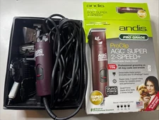 Andis 23280 UltraEdge AGC Super 2-Speed Pet Hair Clipper - Burgundy Used Read