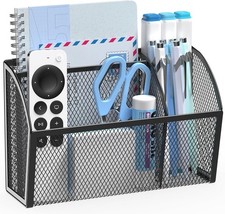 Magnetic Desk Organizer3 Compartment Metal Mesh Pen Holder for Locker,Whiteboard