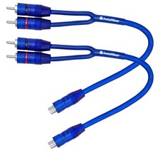 2 Pack, 1ft Shielded RCA Y Splitter Adapter 1 Female to 2 Male RCA Cables, D...