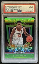 2019-20 Prizm Draft Picks De Andre Hunter Prizm Neon Green RC #/125 PSA 9