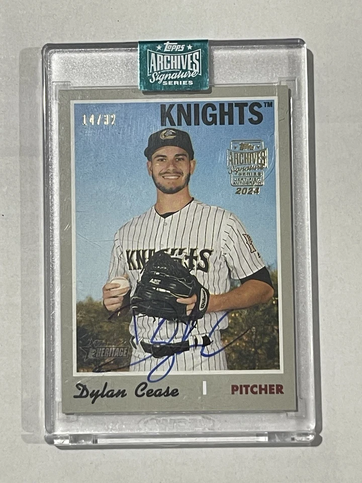 DYLAN CEASE 2022 TOPPS ARCHIVES 1/1 AUTO 2016 TOPPS HERITAGE MINORS XRC +2 More - Image 4 of 4
