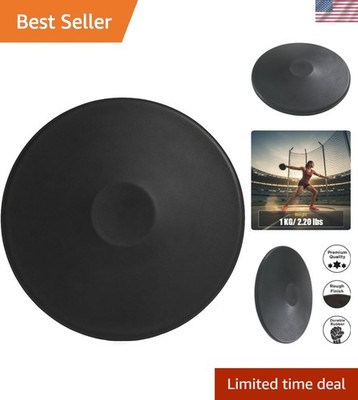 High-Quality 1kg Black Rubber Discus - Perfect for Athlete Training
