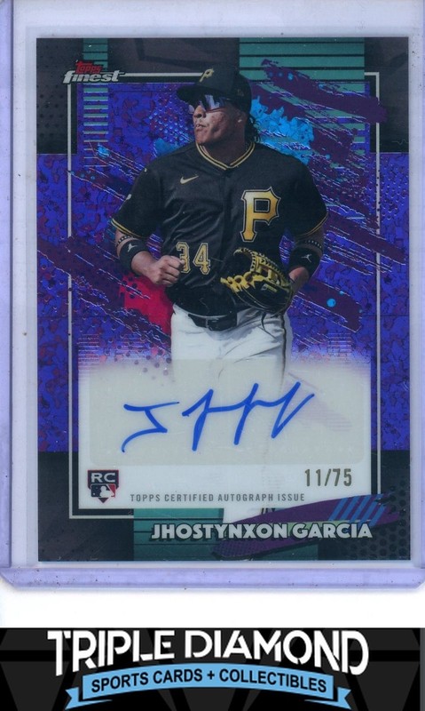2026 Topps Finest Jhostynxon Garcia Rookie Auto Purple Mini Diamond #11/75 E248