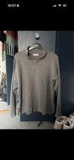 Primark Women’s Size L Quarter Zip Grey Jumper Okay Condition