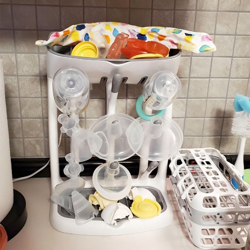 Space Saving Baby Bottle Drying Rack Countertop Organizer Kitchen - Picture 5 of 12