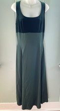 Vintage 1990's SCOTT MCCLINTOCK Dress Womens 10 Green Velvet Formal Gown Empire