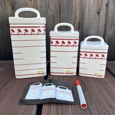 IN-N-OUT BURGER Retro 3 Piece Collectible CERAMIC CANISTER SET Lids