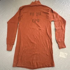 US Navy Aircraft Flight Deck Crew Jersey Brown Shirt Sz XL Stencil CPO Captain 2